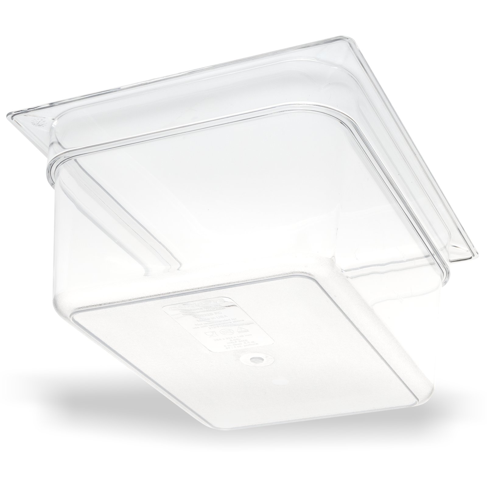 10222B07 - StorPlus™ Polycarbonate Food Pan 1/2 Size, 150mm Deep - Clear
