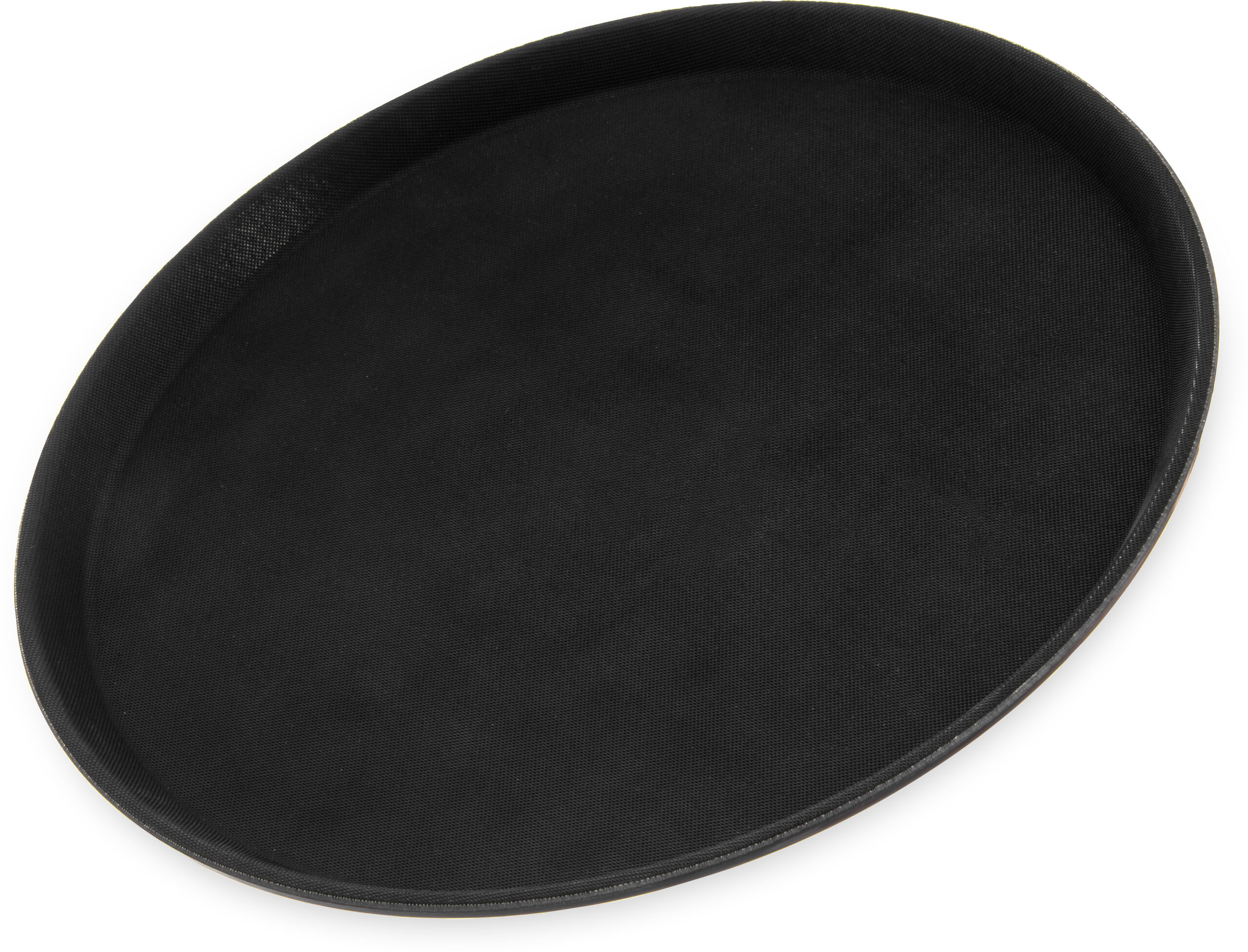 1400GL004 Carlisle GripLite® Round Polypropylene Tray 370mm in Black with rubber liner to prevent slipping