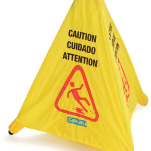 3694204 Carlisle Yellow with grey cone casing Pop-Up Caution Cone 510mmH