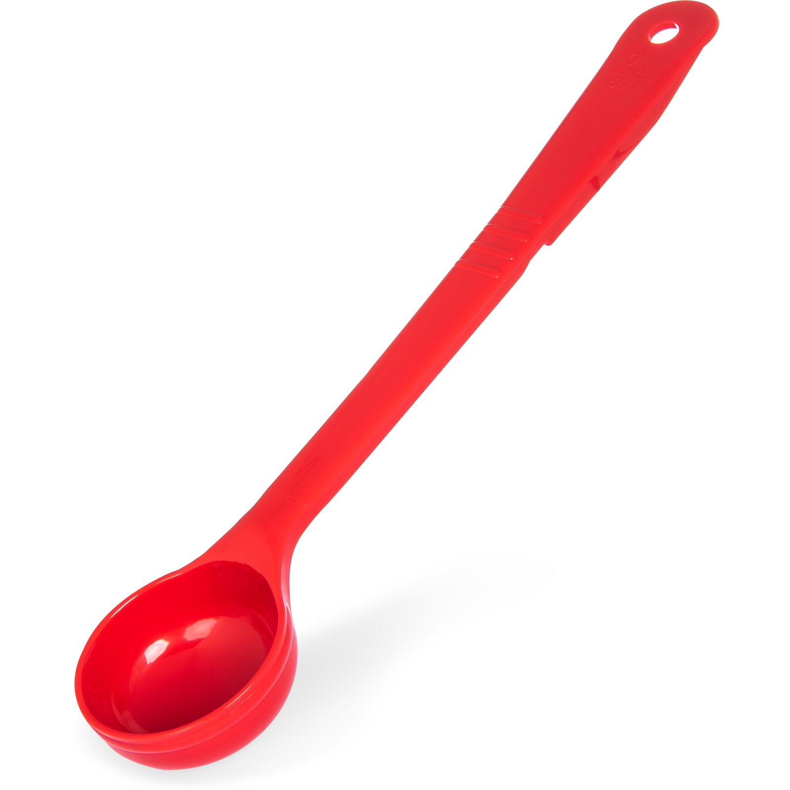 396005 Carlisle Measure Miser Red Measuring solid spoon with long handle 60mL Capacity