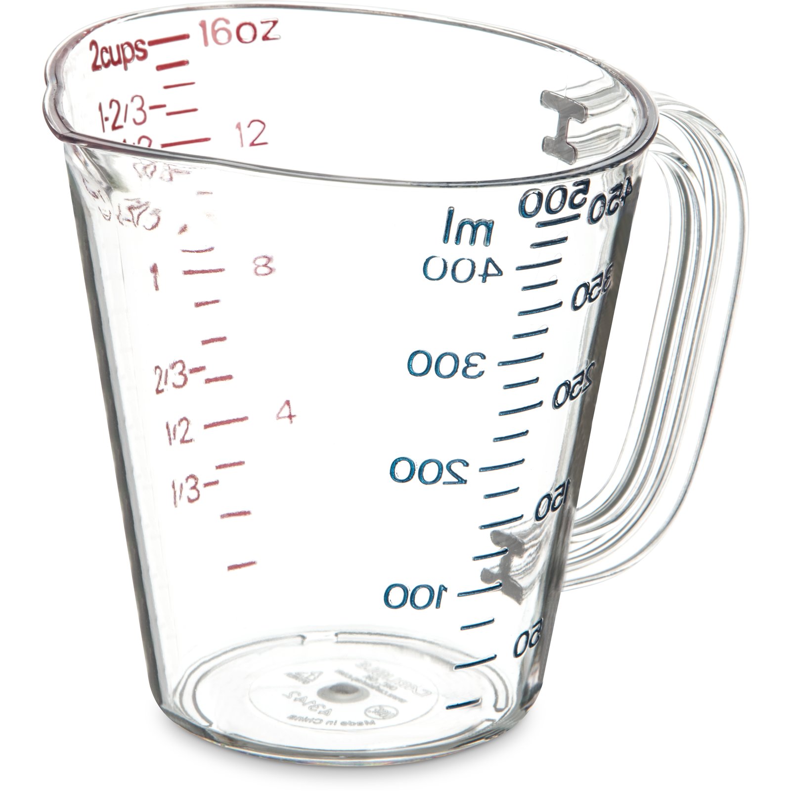 4314207 Carlisle Clear Polycarbonate Measuring Cup 500ml