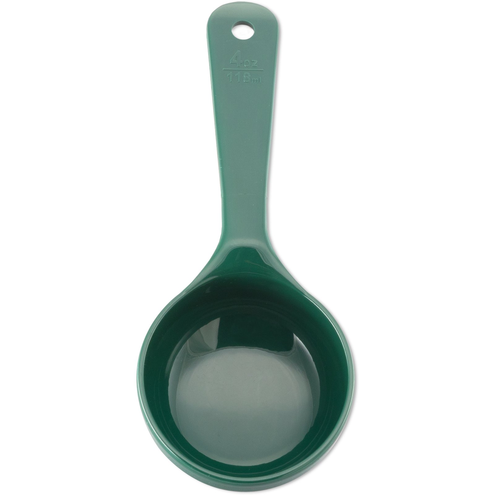 492808 Carlisle Measure Miser Forest Green Measuring solid spoon with short handle 120mL Capacity