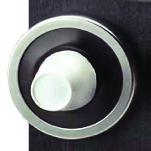 C2210CBKFSM San Jamar Ez-Fit One-Size-Fits-All Counter Mount Cup Dispenser with 4 pre-cut gaskets to suit 73mm - 98mm cup rim diameter