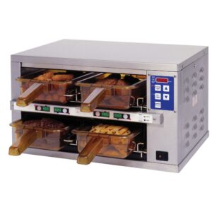 DHB2SS-20 Prince Castle Dedicated Holding Bin Single Sided Moedel with 4 pans - 500mm x 282mm x 358mm 10amp