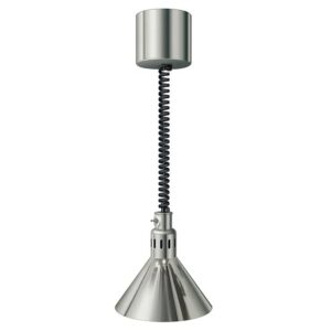 DL-775-RPL Bright Nickel Hatco Decorative Heat Lamp Bright Nickel Retractable Cord Adjusts between 787mm & 1765mm