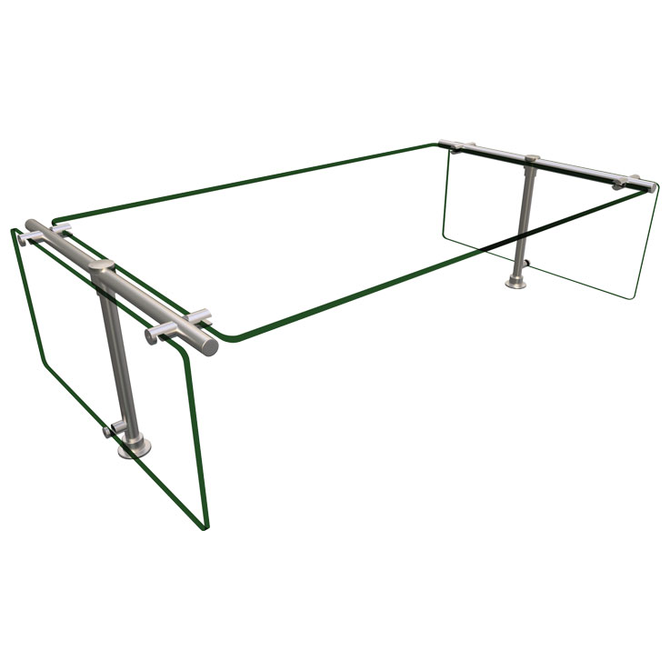 FLAV-R-SHIELD DOUBLE-SIDED SELF-SERVICE SNEEZE GUARD