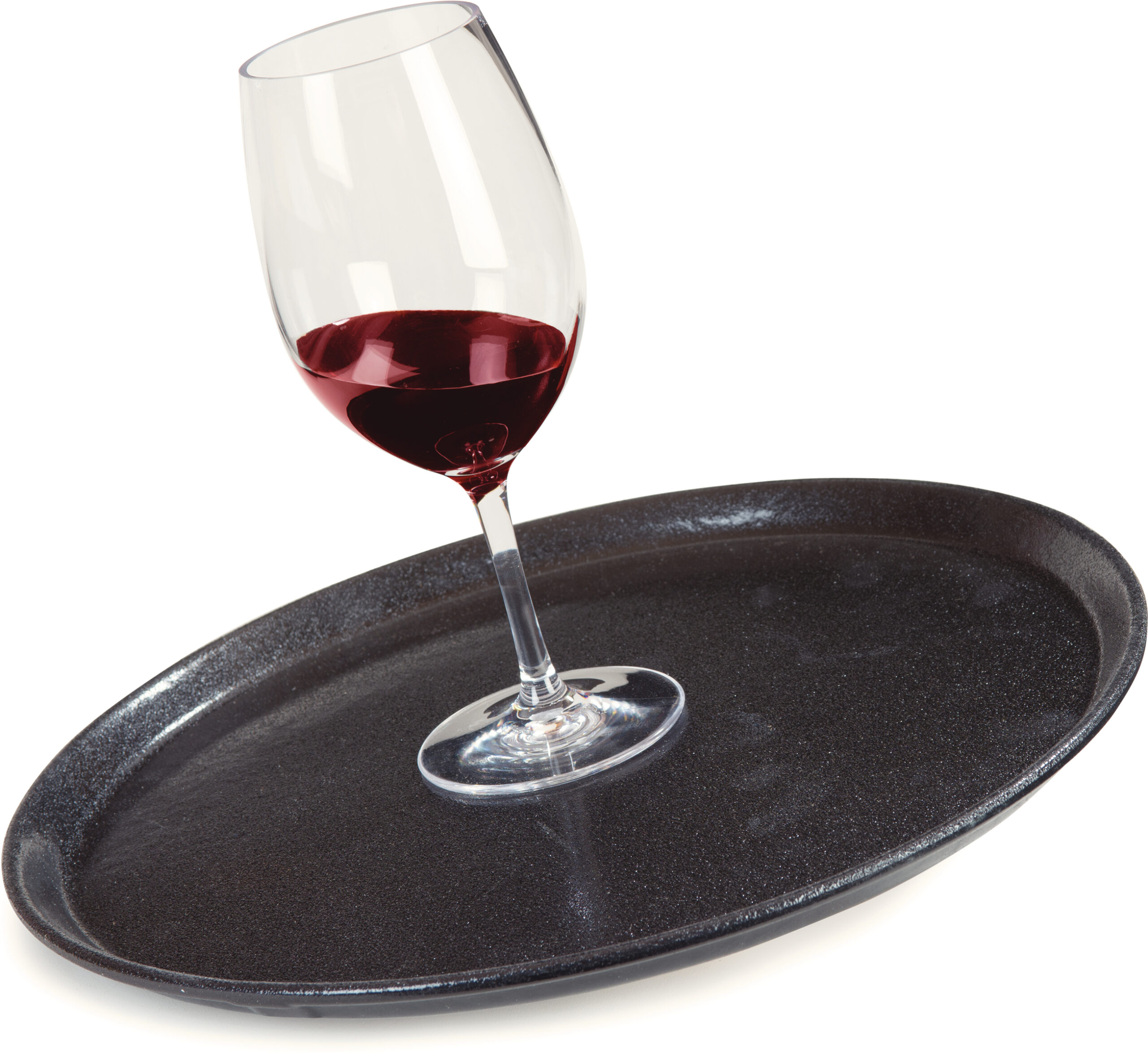 1400GR2004 GriptiteTM 2 Round Non-Skid Tray 350mm in Black specially designed stain & odour resistant - Image 2