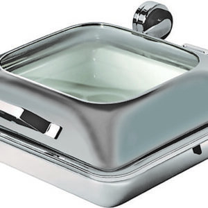 HA5-601 Yellow Induction Square Induction Chafer Dish, Soft Close Lid, Capacity 5.5L