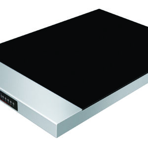 HGSM-4060 Hacto Heated Portable Black Ceramic Glass Shelf 400mmW x 600mmD x 565mmH