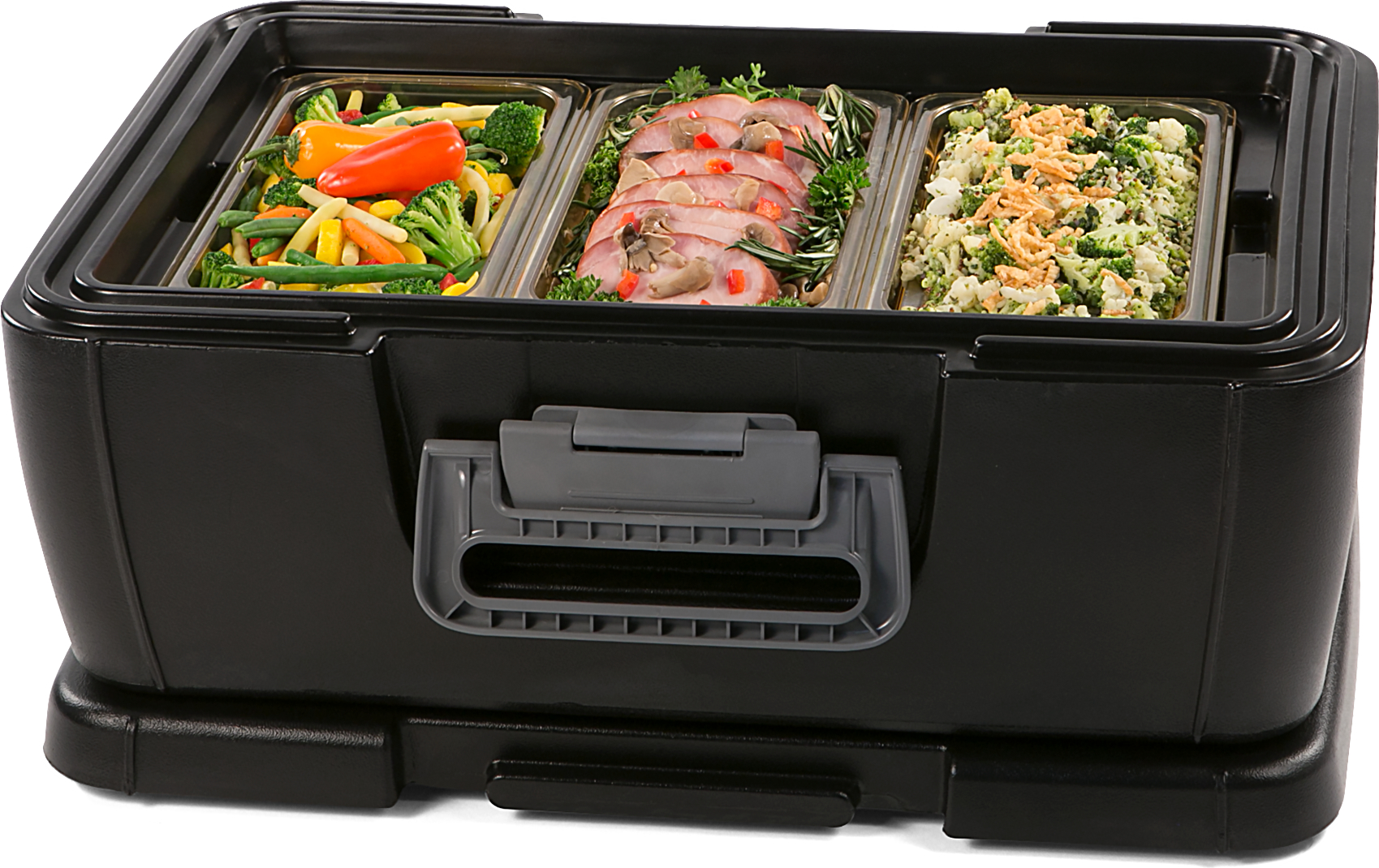 IT16003 Carlisle Cateraide Black IT Top Loading Insulated Food Pan Carrier 676mm x 460mm x 740mm
