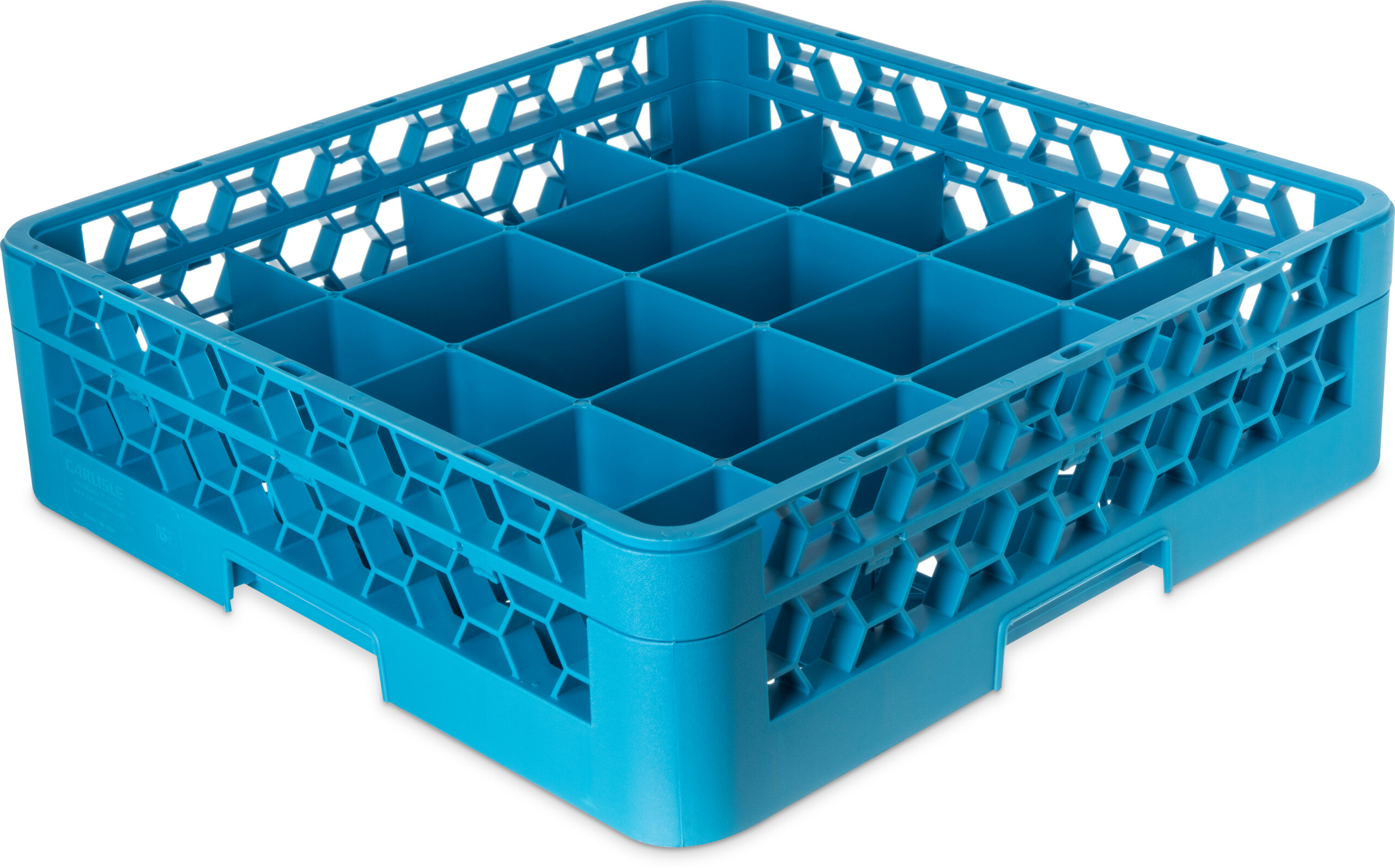 RC20-114 Carlisle OptiClean™ Blue 20 Compartment Divided Rack with one open extender 500mm x 500mm x 140mm