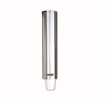 San Jamar Wall Mount Pull Type Foam Cup Dispensers - Stainless Steel